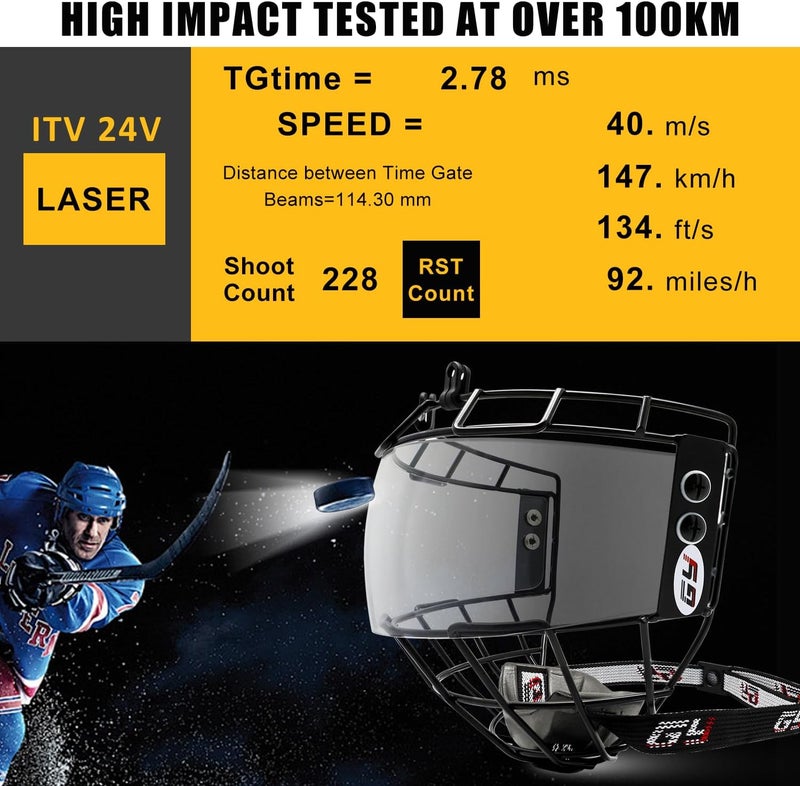GY Hockey Helmet Cage & Face Shield Protector Combo Ice Hockey Full Face Shield Junior & Youth - Image 2